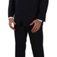Domenico Tagliente Blue Polyester Single Breasted Formal Suit