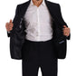 Domenico Tagliente Blue Polyester Single Breasted Formal Suit