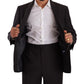 Domenico Tagliente Gray Polyester Single Breasted Formal Suit