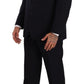 Domenico Tagliente Blue Polyester Single Breasted Formal Suit