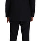 Domenico Tagliente Blue Polyester Single Breasted Formal Suit