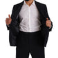 Domenico Tagliente Blue Polyester Single Breasted Formal Suit
