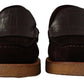 Dolce & Gabbana Brown Suede Leather Slip On Flats Moccasin Shoes