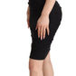 Dolce & Gabbana Bodycon Black Silk Off Shoulder Sheath Bodycon Dress