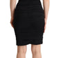 Dolce & Gabbana Bodycon Black Silk Off Shoulder Sheath Bodycon Dress