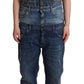 Dolce & Gabbana Dark Blue Cotton Strapless Denim Jumpsuit Dress
