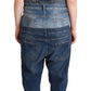 Dolce & Gabbana Dark Blue Cotton Strapless Denim Jumpsuit Dress