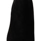 Dolce & Gabbana Black Suede Leather Chelsea Mens Boots Shoes
