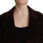 Dolce & Gabbana Bordeaux Corduroy Cotton Blazer Oversized Jacket