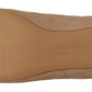 Salvatore Ferragamo Beige and Black Nappa Leather Ballet Flat Shoes
