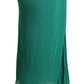 Dolce & Gabbana Dark Green High Waist Midi Pencil Cut Pleated Skirt