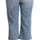 Dolce & Gabbana Blue Tattered Cotton Denim Capri Cropped Jeans