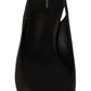 Dolce & Gabbana Black Leather Slingbacks Heels Pumps Shoes