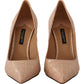 Dolce & Gabbana Beige Leather Bellucci Heels Pumps Shoes