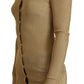 Dolce & Gabbana Gold Viscose Blend Buttons Cardigan Sweater
