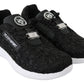 Plein Sport Black Polyester Runner Joice Sneakers Shoes