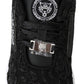 Plein Sport Black Polyester Runner Joice Sneakers Shoes