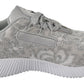 Plein Sport Silver Polyester Runner Joice Sneakers Shoes