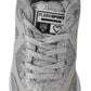 Plein Sport Silver Polyester Runner Jasmines Sneakers Shoes