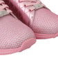 Plein Sport Pink Blush Polyester Runner Gisella Sneakers Shoes