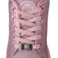 Plein Sport Pink Blush Polyester Runner Gisella Sneakers Shoes