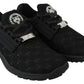 Plein Sport Black Polyester Runner Beth Sneakers Shoes