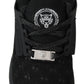 Plein Sport Black Polyester Runner Beth Sneakers Shoes