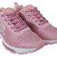 Plein Sport Pink Blush Polyester Gretel Sneakers Shoes