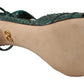 Dolce & Gabbana Green Python Strap Sandals Heels Shoes