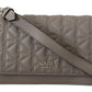 Karl Lagerfeld Light Grey Leather Crossbody Bag
