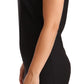 Patrizia Pepe Black Cotton Blend Sleeveless Knee Length Sheath Dress