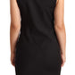 Patrizia Pepe Black Cotton Blend Sleeveless Knee Length Sheath Dress