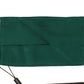 Dolce & Gabbana Green Silk Pleated Elastic Ear Strap Face Mask