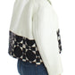 Andrea Pompilio White Black Cropped Leather Jacket