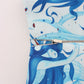 Koonhor Blue Peplum Fresco-Print Straight Pencil Skirt