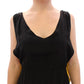 Lamberto Petri Black Yellow Silk Shift Sheath Coctail Dress