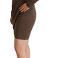 Patrizia Pepe Brown Acetate Long Sleeves Turtle Neck Sheath Dress