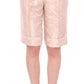 Zeyneptosun Beige Brocade Above Knee Shorts