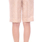 Zeyneptosun Beige Brocade Above Knee Shorts