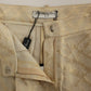 Zeyneptosun Beige Brocade Above Knee Shorts