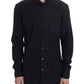 Dolce & Gabbana Purple Striped Cotton Pajama Lounge Shirt