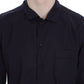 Dolce & Gabbana Purple Striped Cotton Pajama Lounge Shirt
