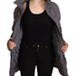 Roccobarocco Gray Quilted Long Sleeves Logo Patch Full Zip Jacket