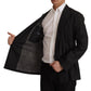 Dolce & Gabbana Black Polka Dotted Cotton Blazer Jacket