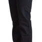 Exte Dark Blue Cotton Stretch Low Waist Straight Denim Jeans