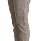 CYCLE Light Gray Linen Blend Mid Waist Tapered Pants