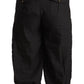 GF Ferre Black Viscose Cropped Harem Pants