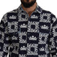 Dolce & Gabbana Blue Denim Stretch DG Crown Logo Casual Shirt