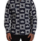 Dolce & Gabbana Blue Denim Stretch DG Crown Logo Casual Shirt