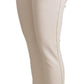 Patrizia Pepe White Polyester Mid Waist Jogger Pants
